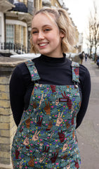 Peace and Love Stretch Skinny Flared Dungarees - Run & Fly