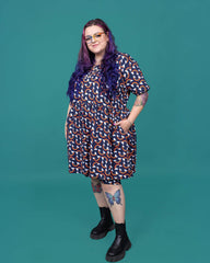 Over the Rainbow and Clouds Oversized Smock Dress - Run & Fly