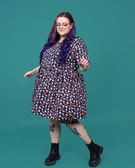 Over the Rainbow and Clouds Oversized Smock Dress - Run & Fly