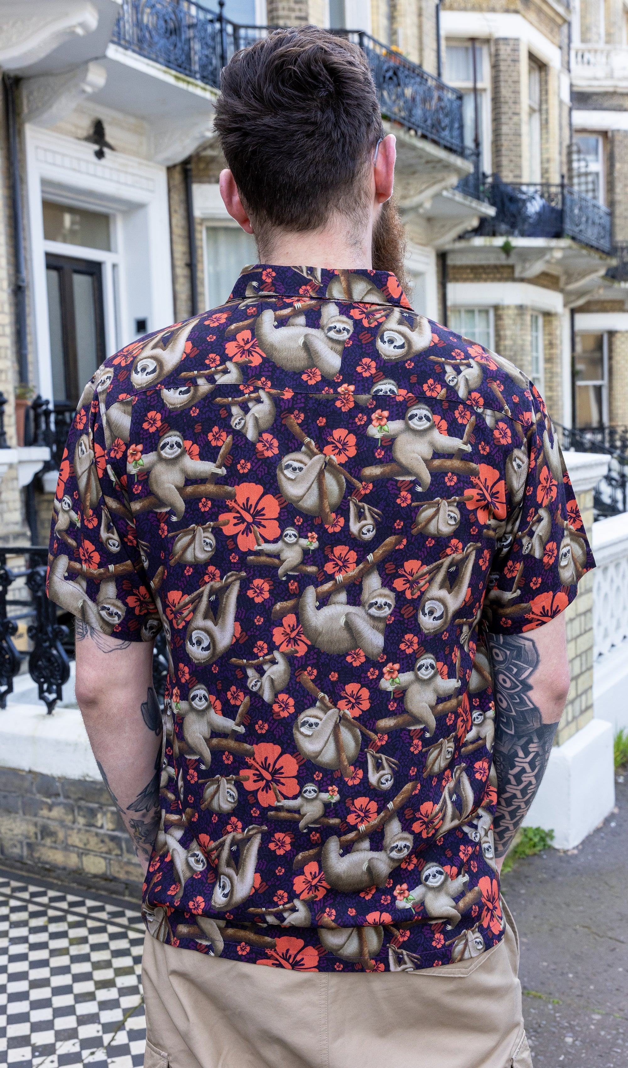 Island Time Sloth Short Sleeve Shirt - Run & Fly