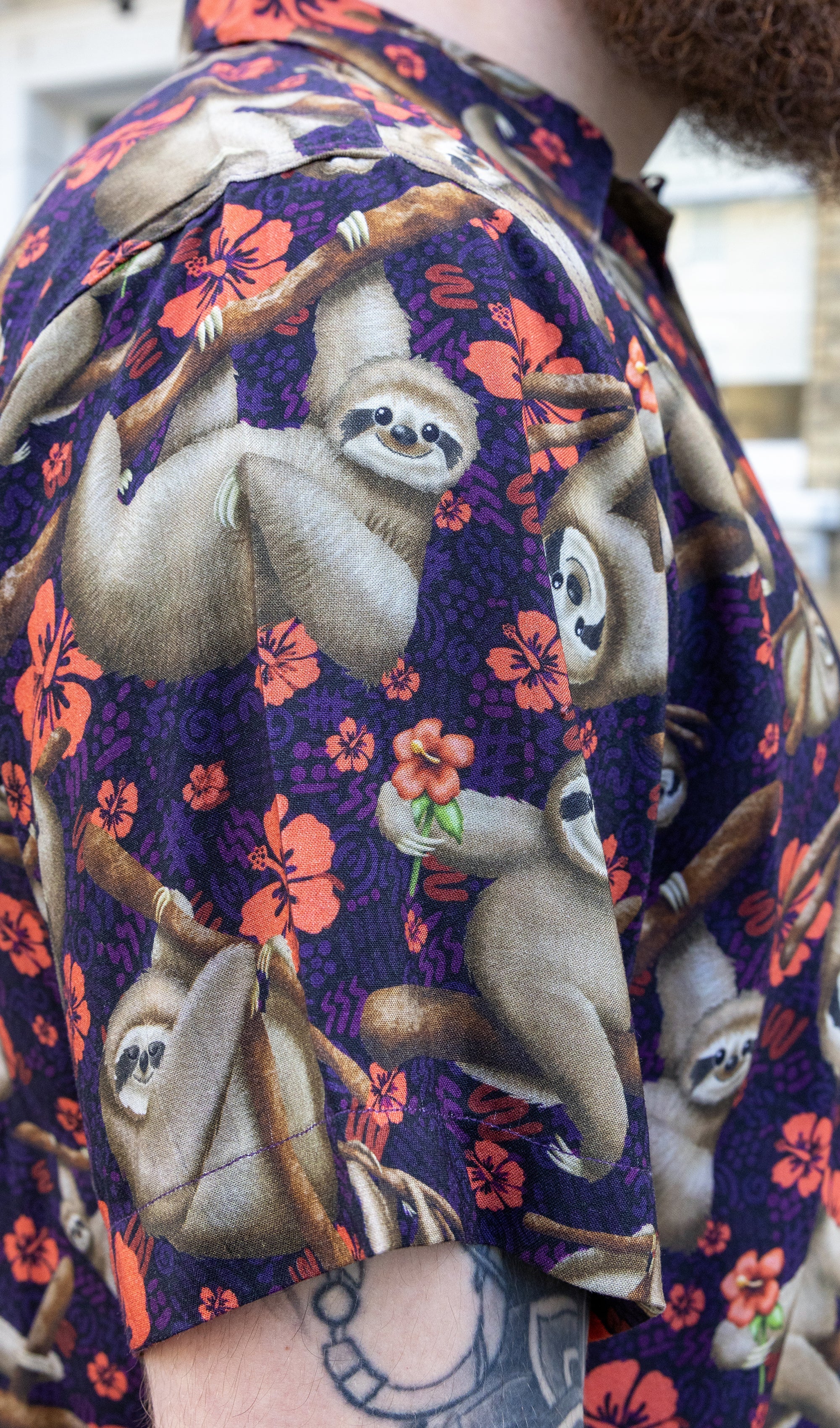 Island Time Sloth Short Sleeve Shirt - Run & Fly