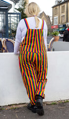 Rainbow Stripe Dungarees - Run & Fly