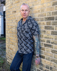 Checkerboard Swallow Short Sleeve Shirt - Run & Fly