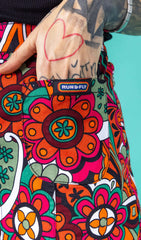 Swirly Floral A Line Skirt - Run & Fly