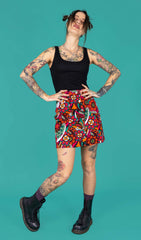 Swirly Floral A Line Skirt - Run & Fly