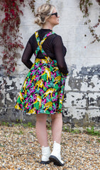 Black Tiger Lily Flared Pinafore - Run & Fly