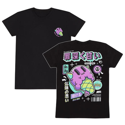 Creepy Creams Black Back Print  T-Shirt - Tottori