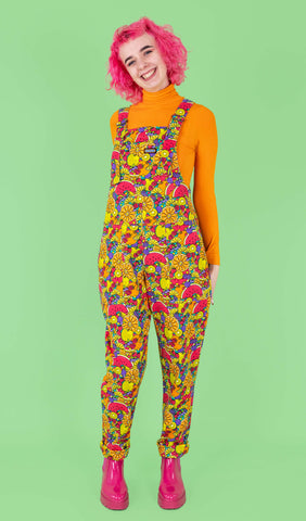 Tutti Frutti Stretch Twill Dungarees - Run & Fly