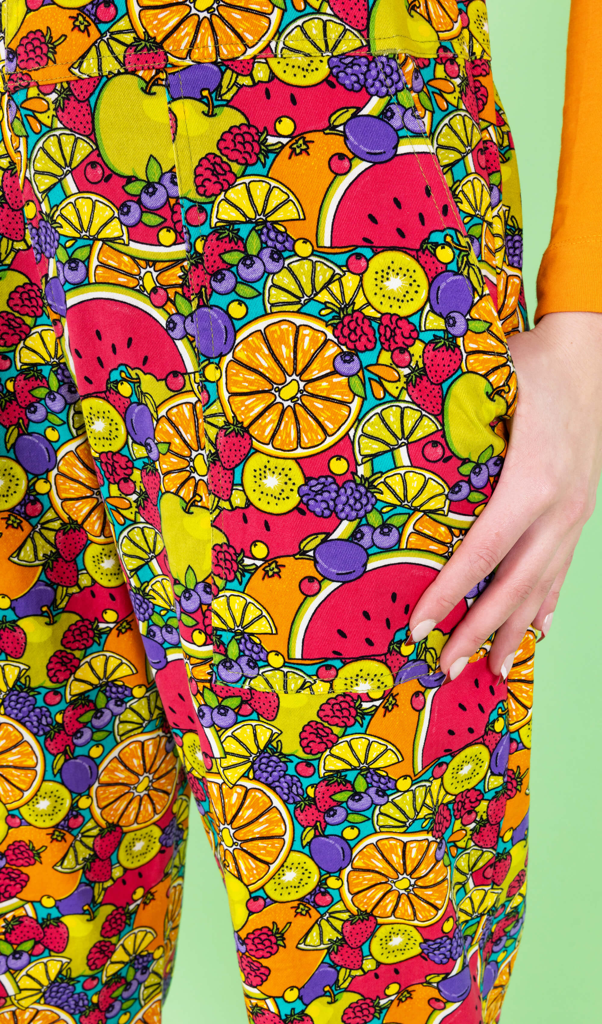 Tutti Frutti Stretch Twill Dungarees - Run & Fly