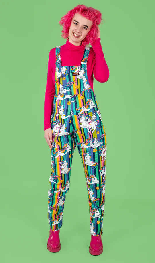 Unicorns Stripe Dungarees - Run & Fly (4XL)
