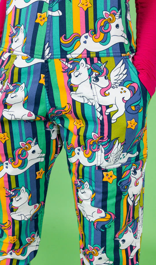 Unicorns Stripe Dungarees - Run & Fly (4XL)