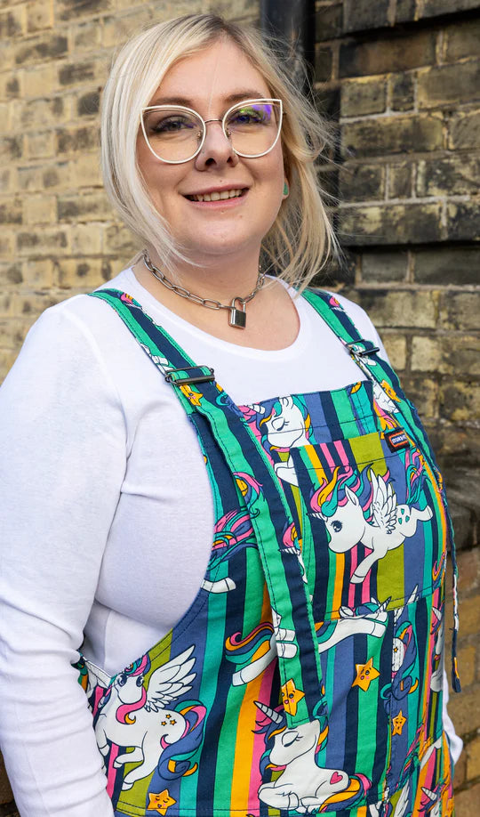 Unicorns Stripe Dungarees - Run & Fly (4XL)
