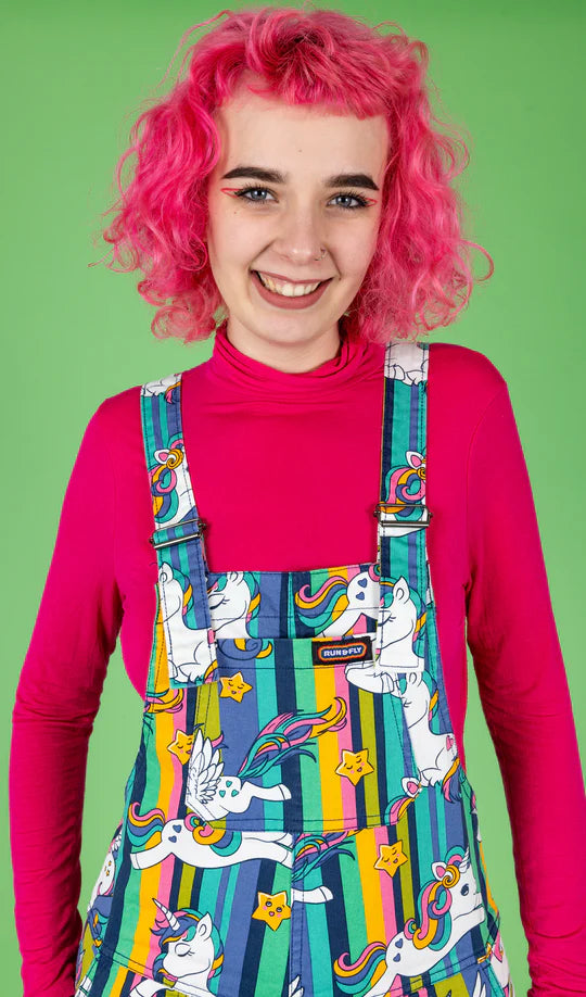 Unicorns Stripe Dungarees - Run & Fly (4XL)