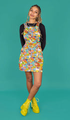 Katie Abey Weird & Wonderful Stretch Twill Pinafore Dress - Run & Fly