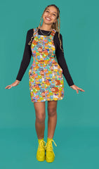 Katie Abey Weird & Wonderful Stretch Twill Pinafore Dress - Run & Fly