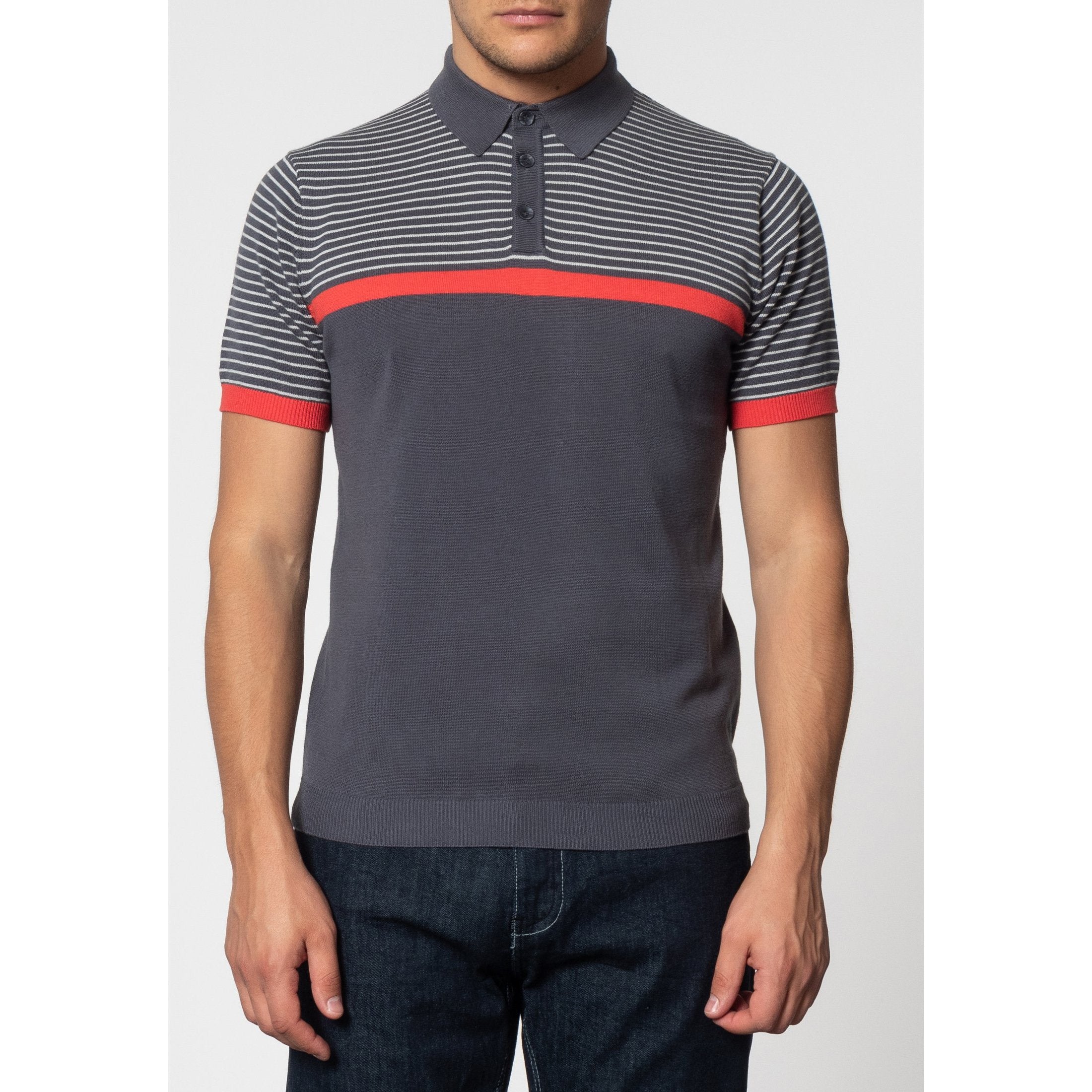 Blake Knit Polo - Merc