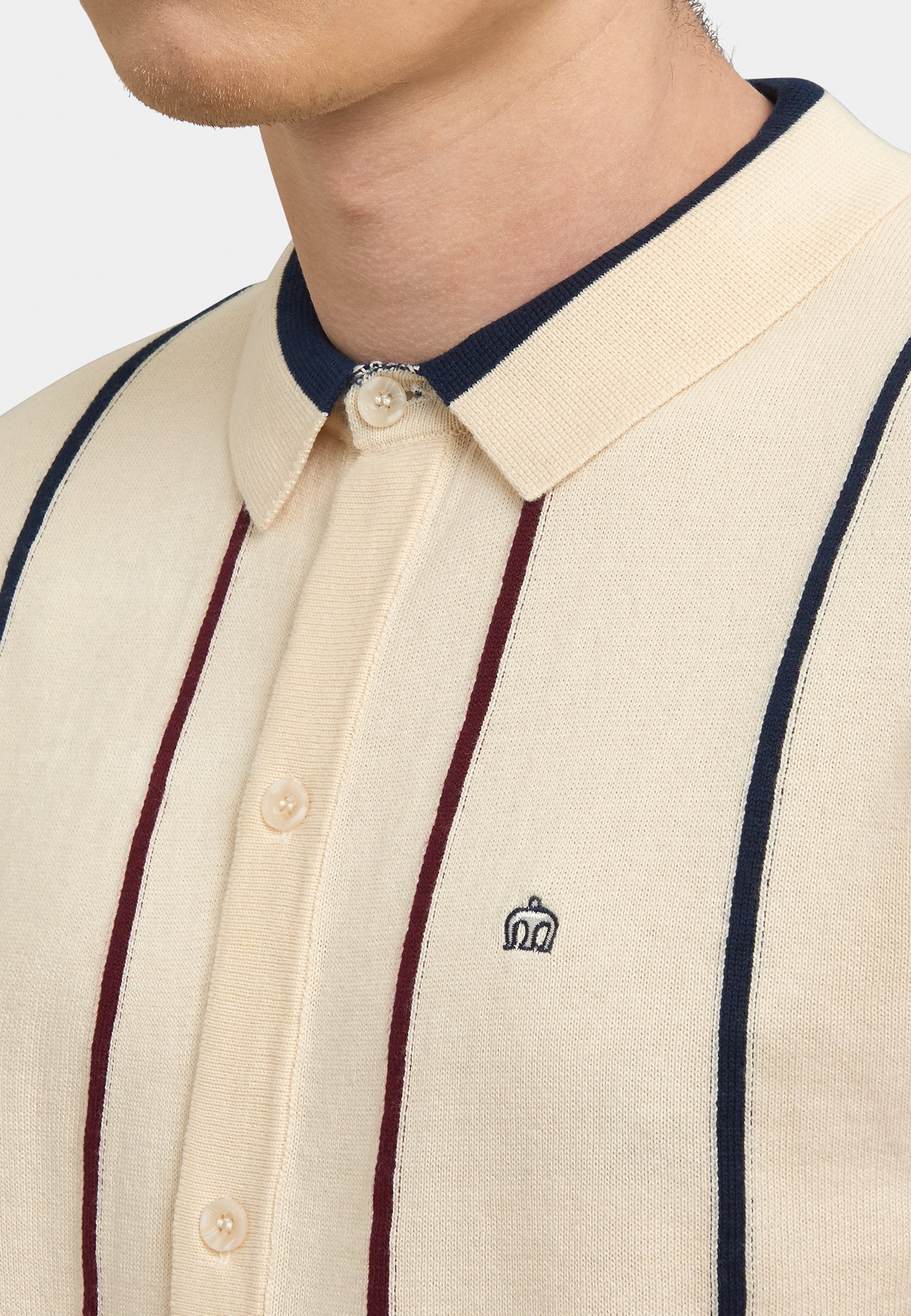 Eden Button Up Knit Polo - Merc (Last Available)