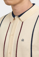 Eden Button Up Knit Polo - Merc (Last Available)