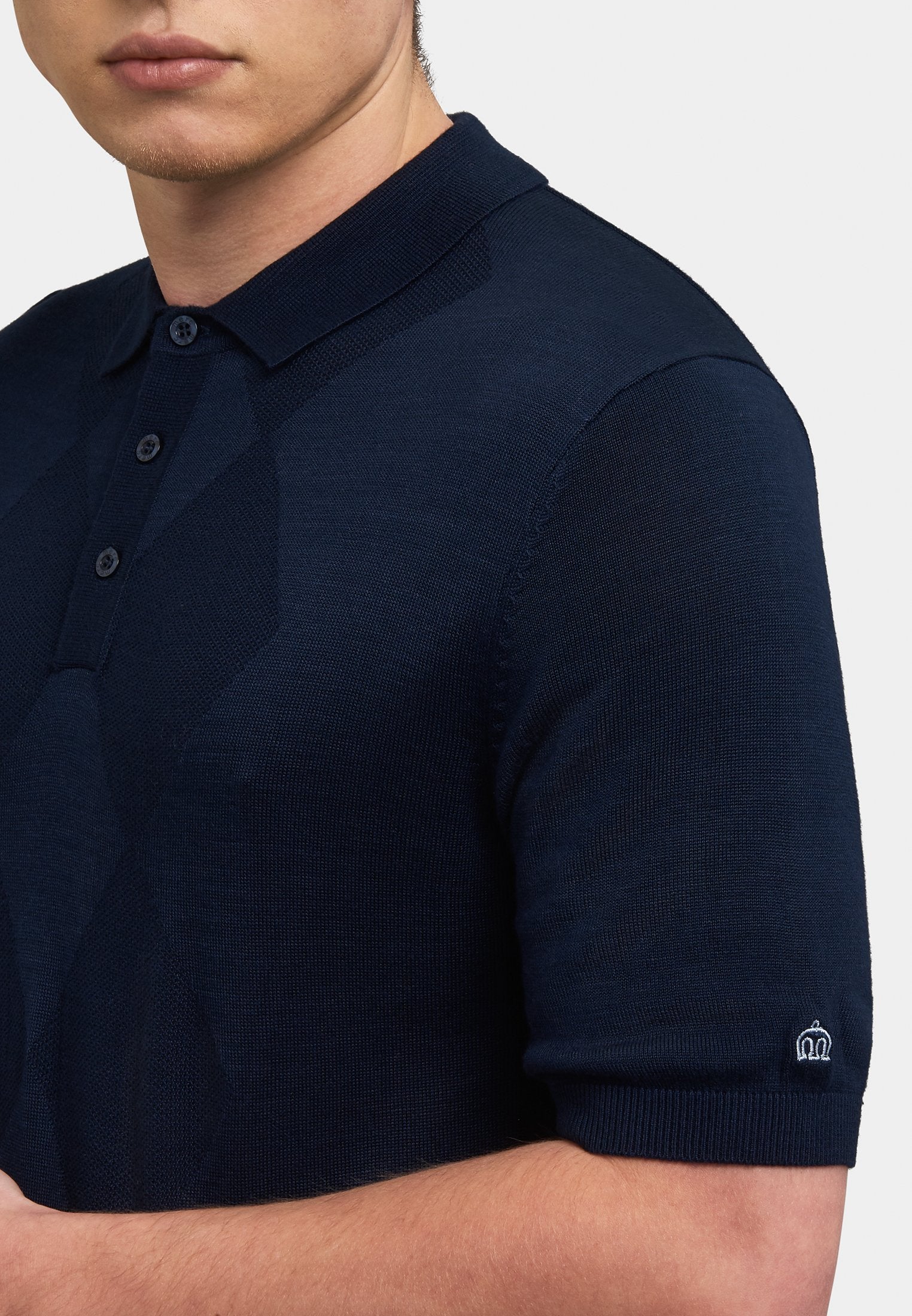 Stokes Knit Polo - Merc