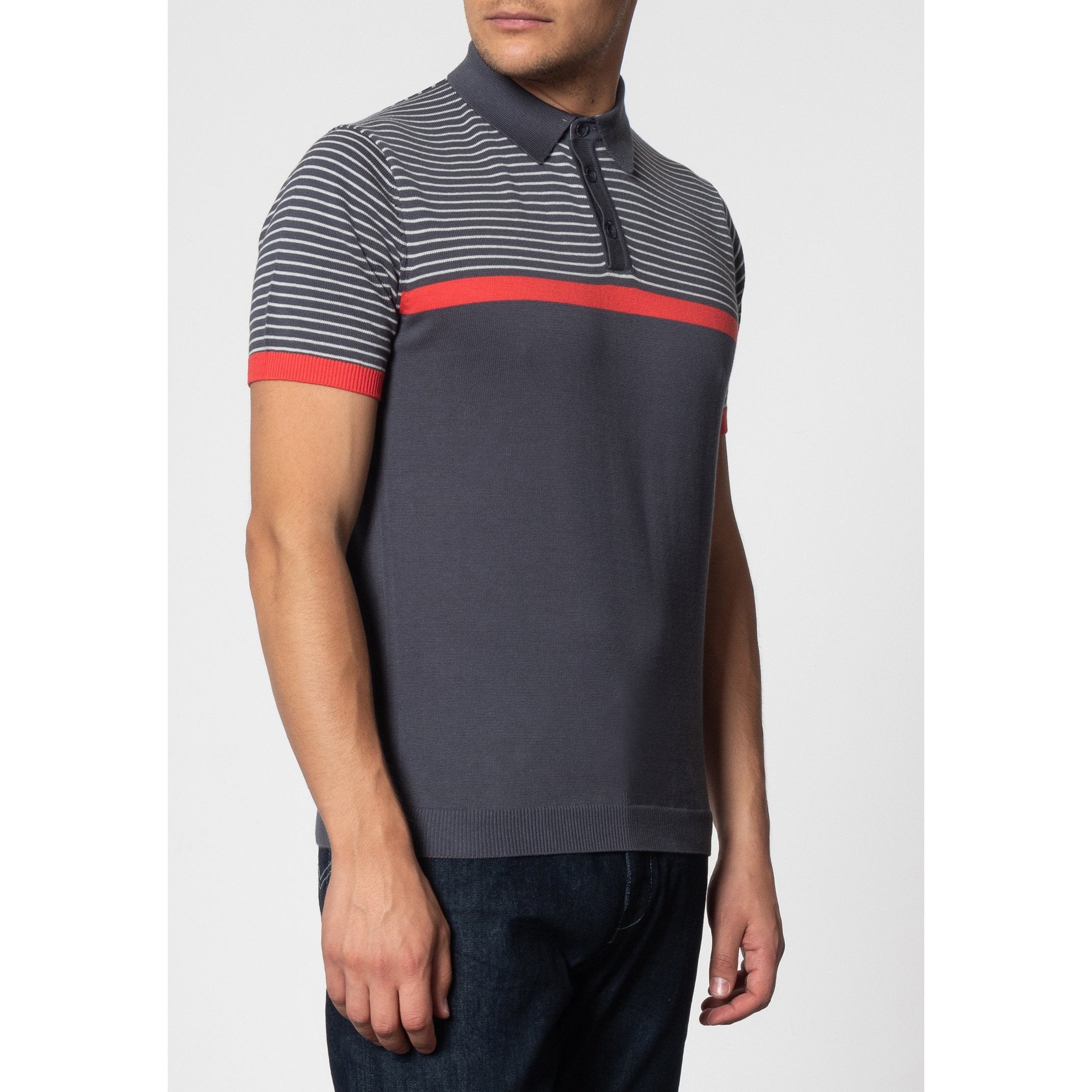 Blake Knit Polo - Merc