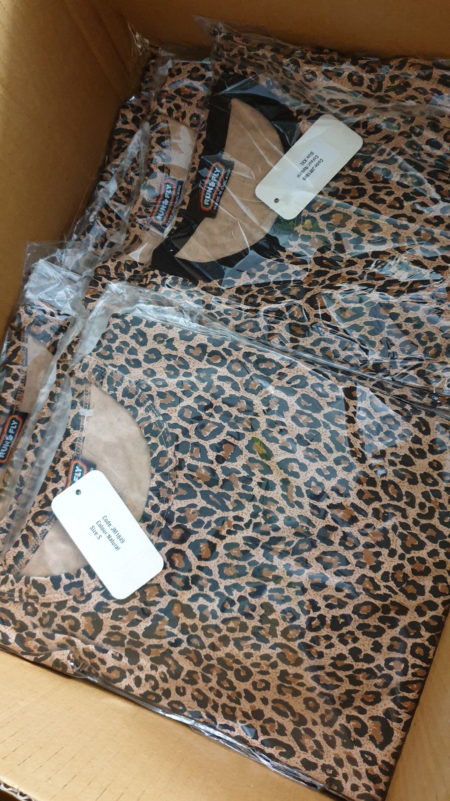 Natural Leopard Print T-Shirt - Run & Fly