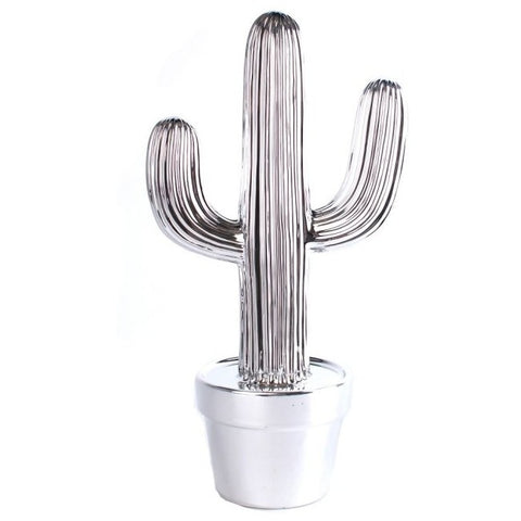 Silver Cactus Ornament - 30cm