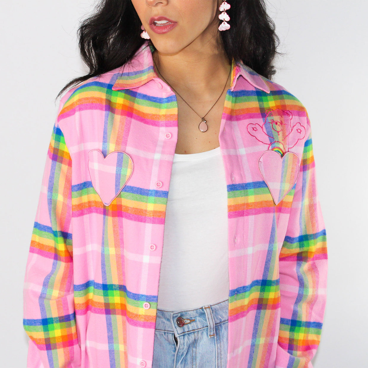 Care Bears Cheer Bear Flannel Shirt - Cakeworthy