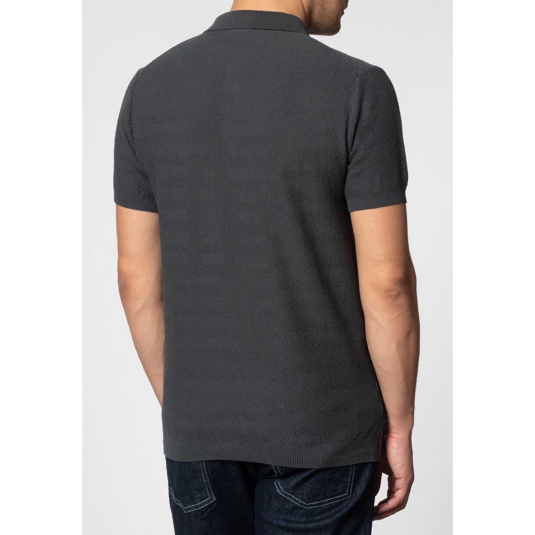 Clive Knitted Polo - Merc