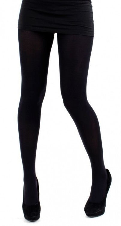 Black 300 Denier Brushed Tights - Pamela Mann