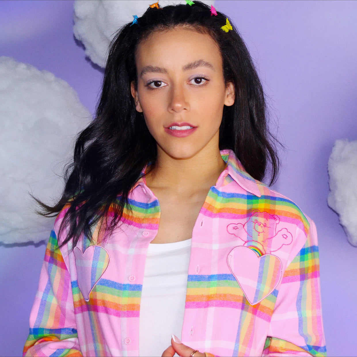 Care Bears Cheer Bear Flannel Shirt - Cakeworthy