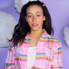 Care Bears Cheer Bear Flannel Shirt - Cakeworthy
