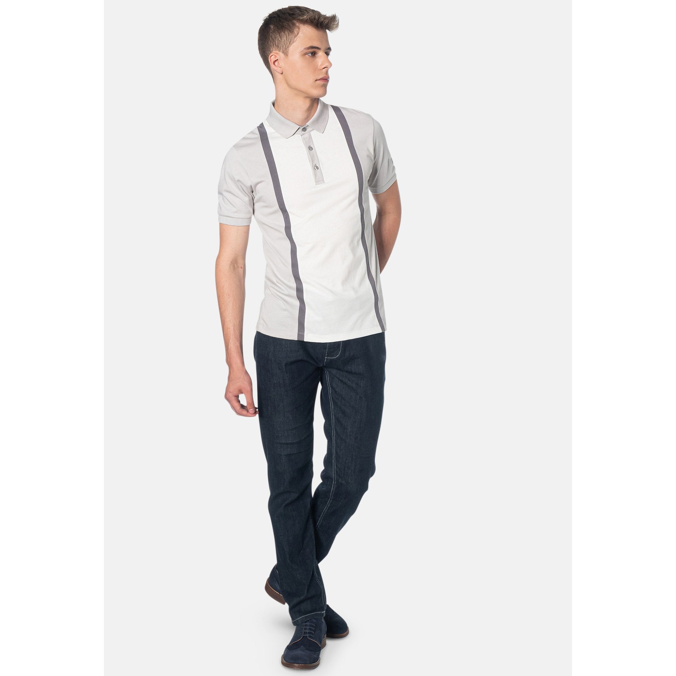 Atlas Light Grey Polo - Merc (Last Available)