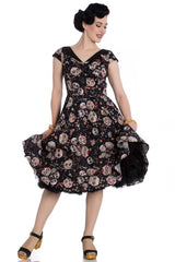 Idaho Black Sugar Skull 50's Dress - Hell Bunny (Last Available)