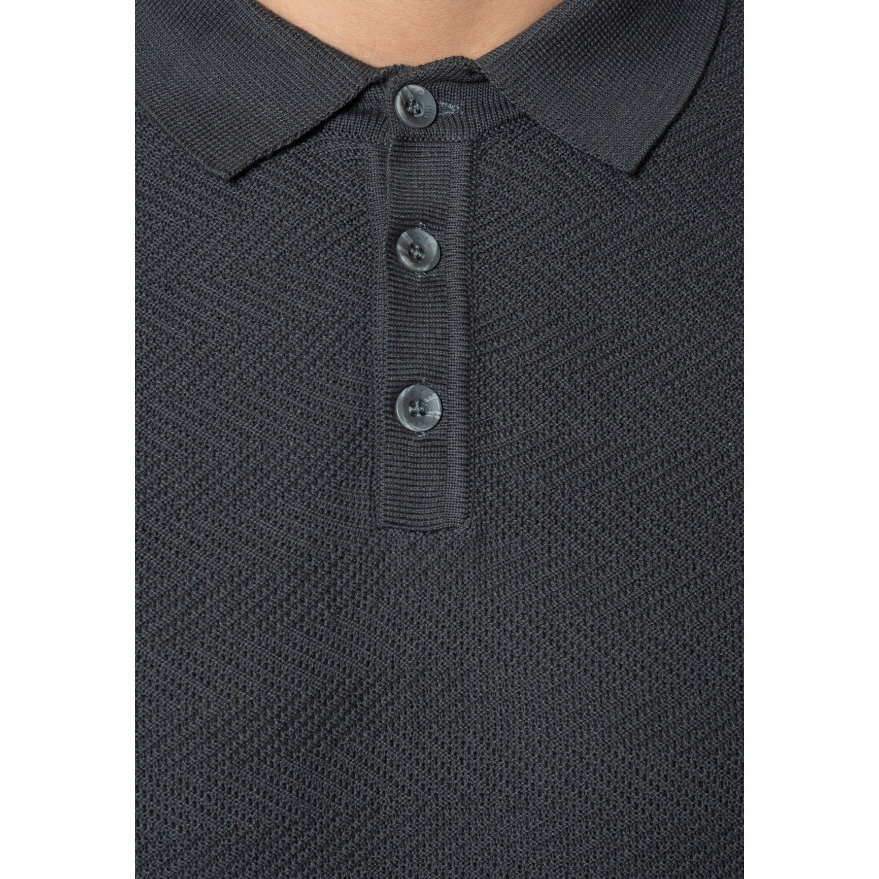 Clive Knitted Polo - Merc