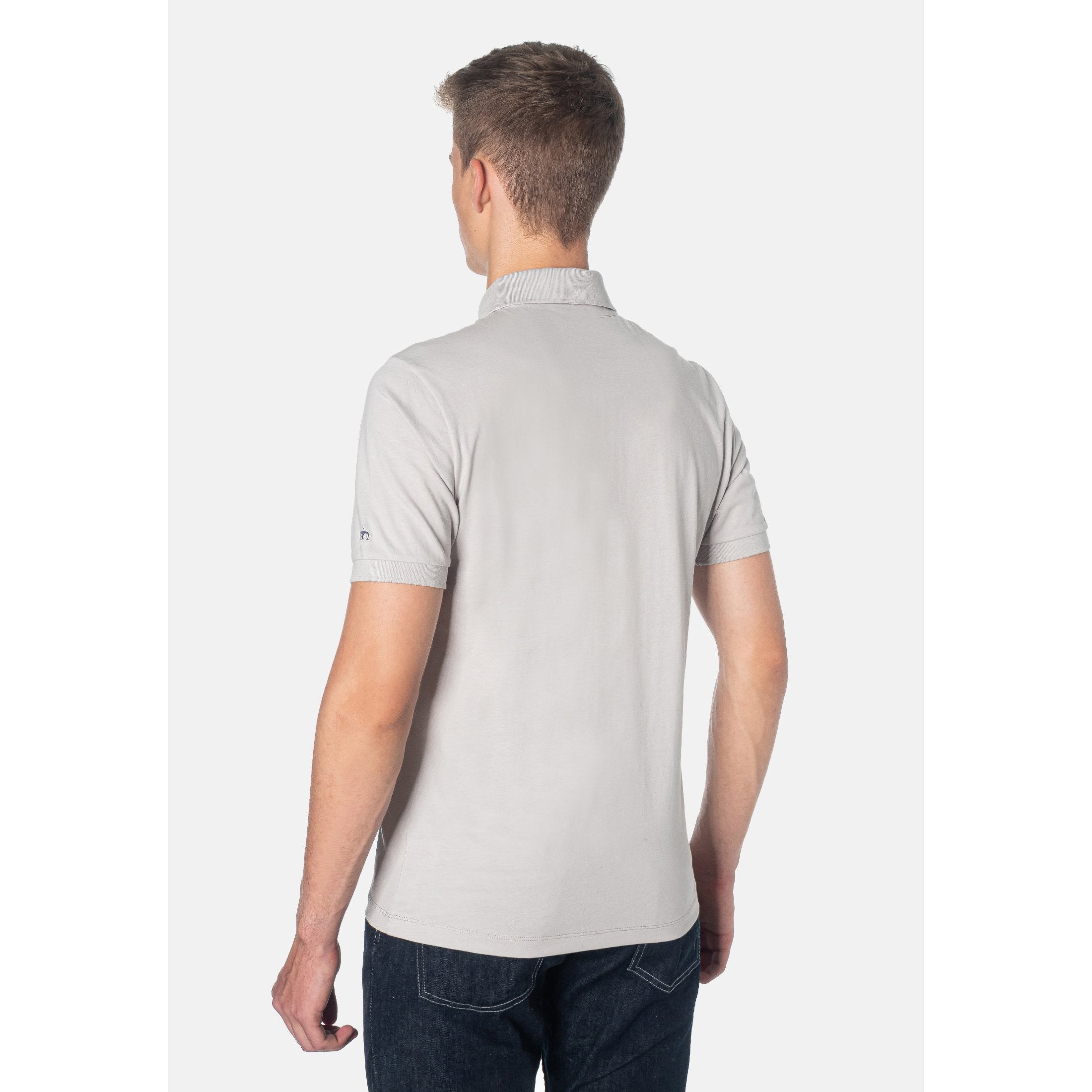 Atlas Light Grey Polo - Merc (Last Available)