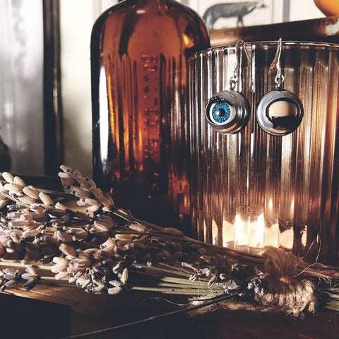 Vintage Style Blinking Doll Eyeball Earrings - Jawline Jewelry (Last Available)