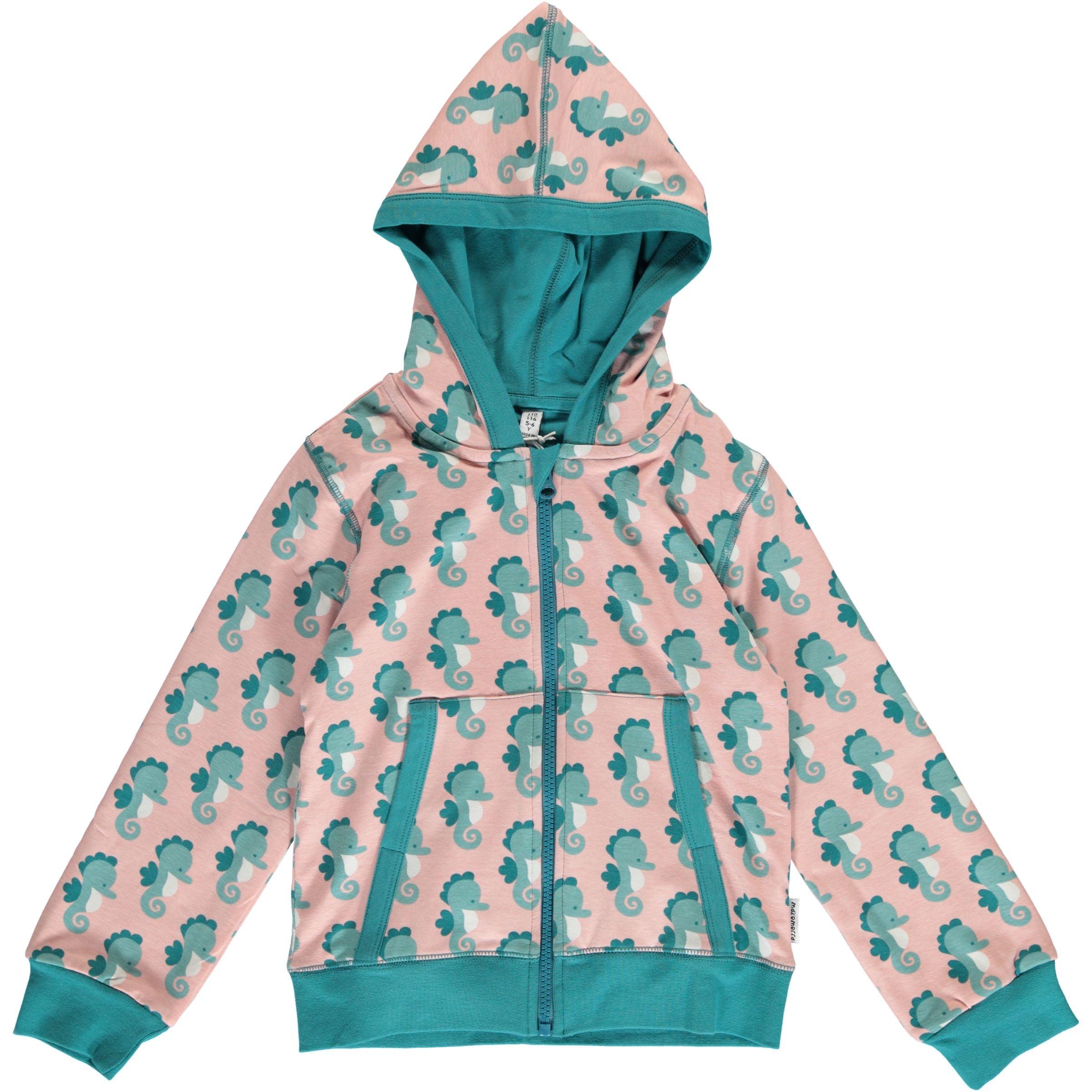 Children's Seahorse Zip Hoodie - Maxomorra (Last Available)