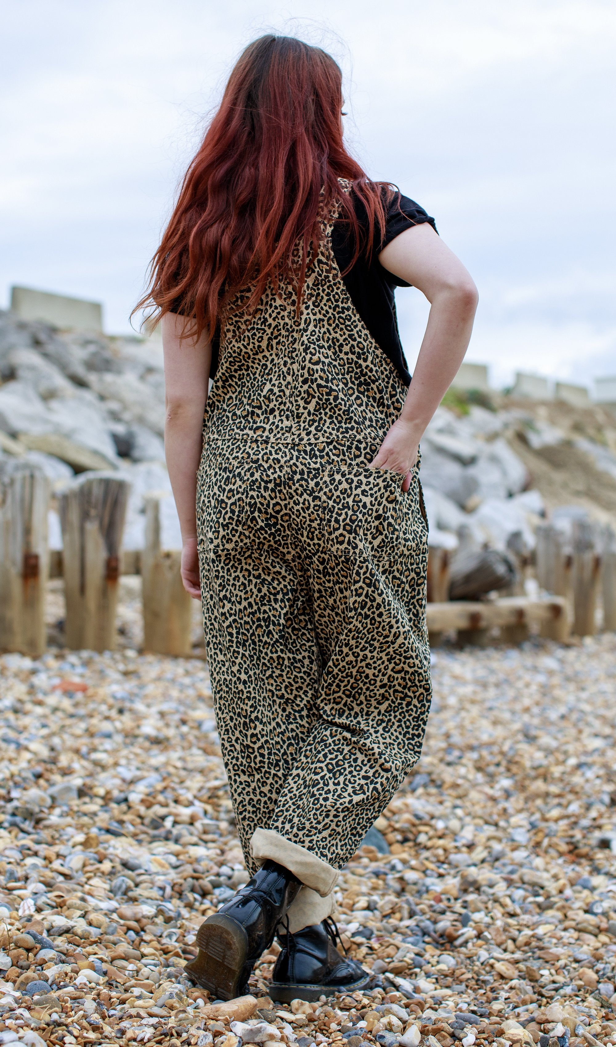 Leopard Twill Dungarees - Run & Fly
