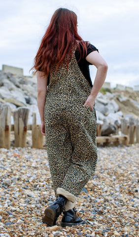 Leopard Twill Dungarees - Run & Fly