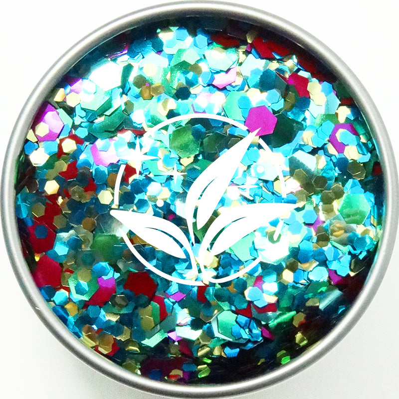 Peacock Blend Biodegradable Glitter 6g Tin - Eco Stardust