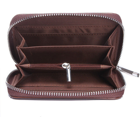 Brown Tree Embossed Small Purse