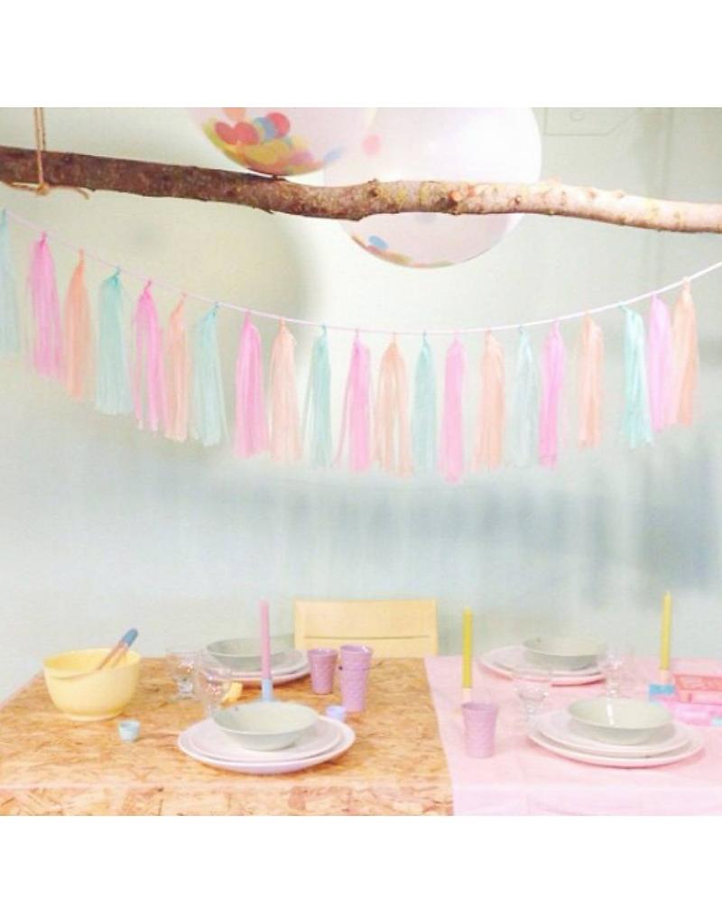 DIY Pastel Tassel Garland - A Little Lovely Company