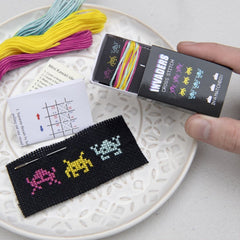 Invaders Mini Cross Stitch Kit In A Matchbox - Marvling Bros
