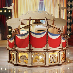 Electro-Mechanical Wooden Puzzle: Tilt-A-Whirl - Hands Craft