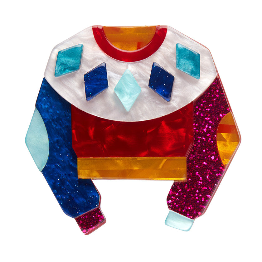 Seasonal Sweater Brooch - Erstwilder Modern Holiday