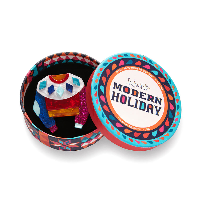 Seasonal Sweater Brooch - Erstwilder Modern Holiday
