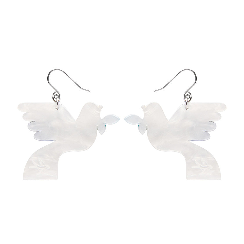 Peace & Love Drop Earrings - Erstwilder Modern Holiday (Last Available)