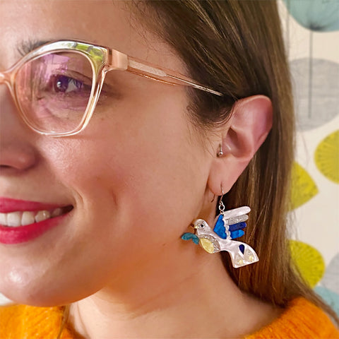 Peace & Love Drop Earrings - Erstwilder Modern Holiday (Last Available)