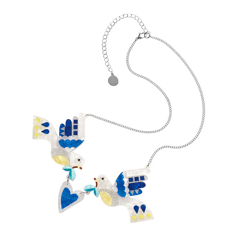 Peace & Love Necklace - Erstwilder Modern Holiday