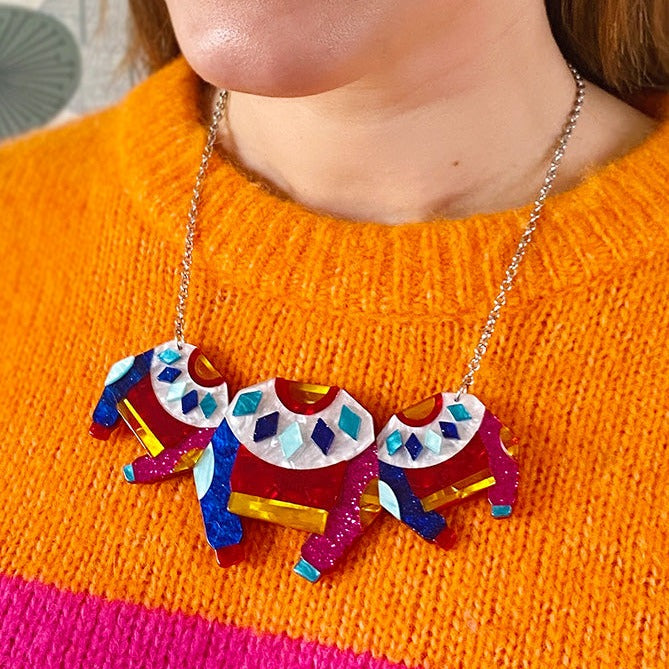 Seasonal Sweater Necklace - Erstwilder Modern Holiday